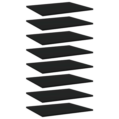 Wandschappen 8 st 60x50x1,5 cm spaanplaat zwart