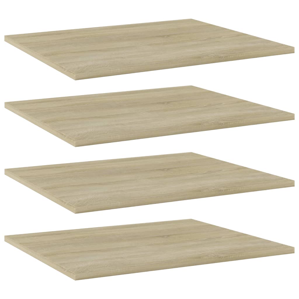 Wandschappen 4 st 60x50x1,5 cm spaanplaat sonoma eikenkleurig