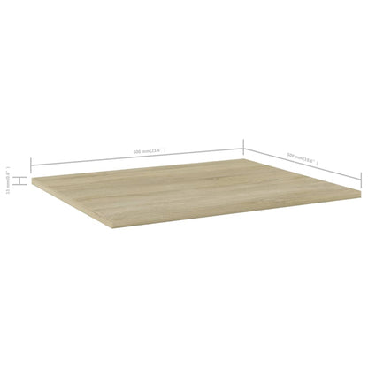 Wandschappen 4 st 60x50x1,5 cm spaanplaat sonoma eikenkleurig