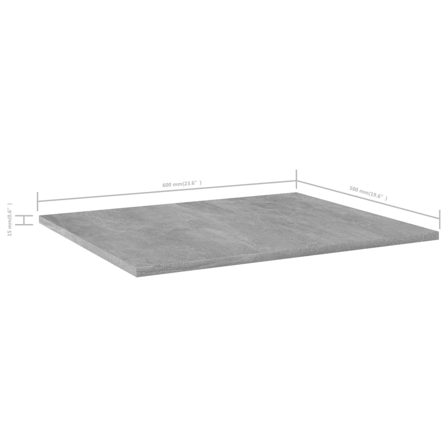 Wandschappen 60X50X1,5 Cm Spaanplaat Betongrijs 8