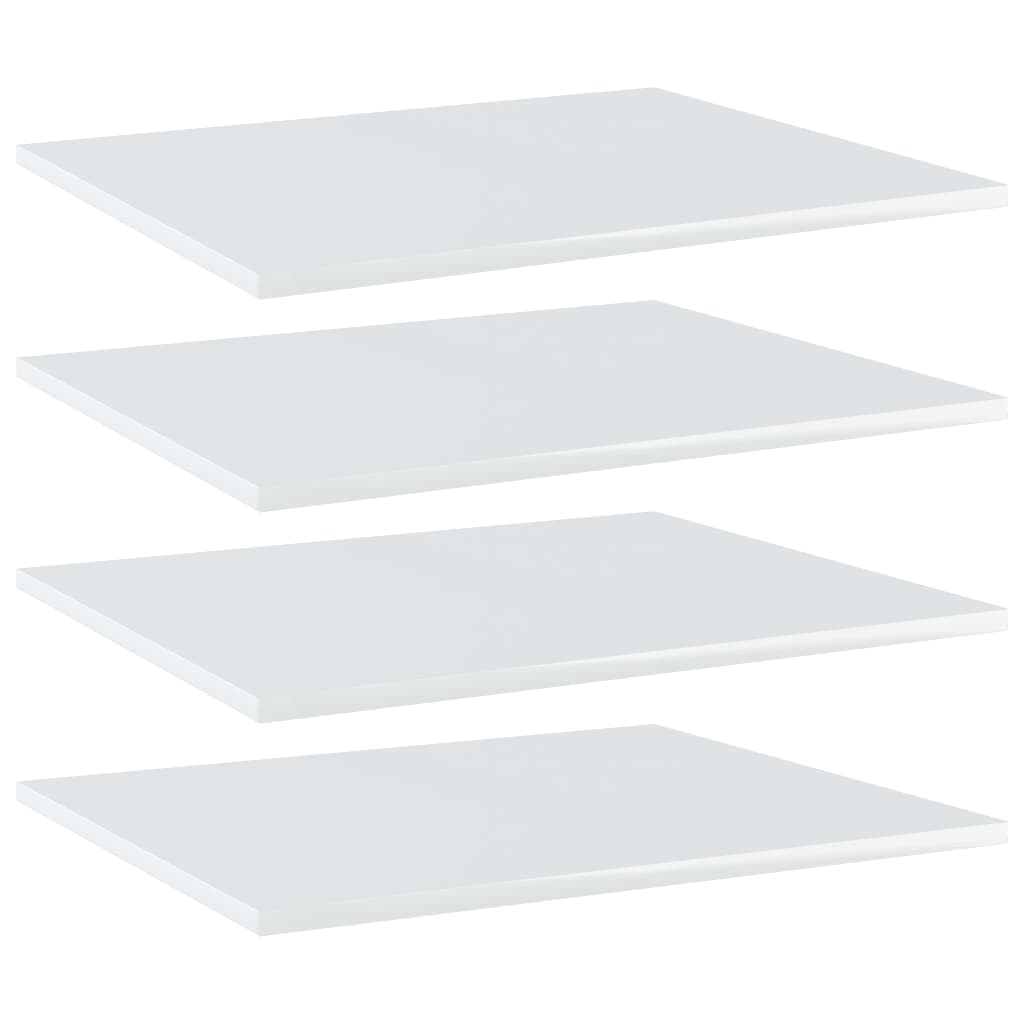 Wandschappen 4 st 60x50x1,5 cm bewerkt hout hoogglans wit