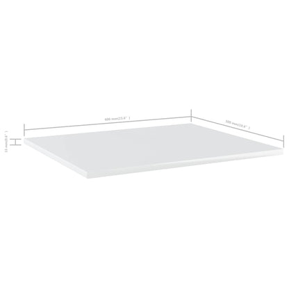 Wandschappen 4 st 60x50x1,5 cm bewerkt hout hoogglans wit