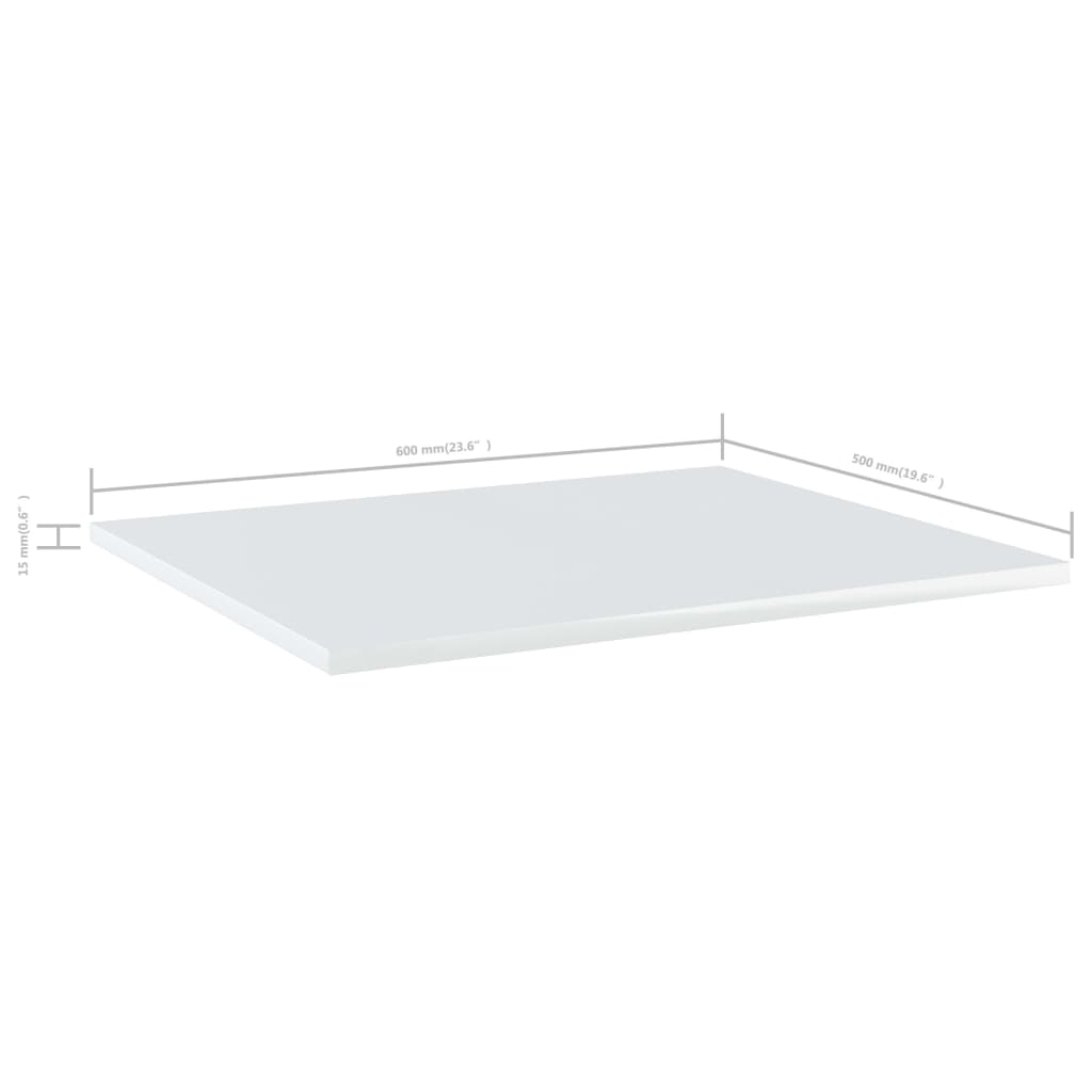 Wandschappen 60X50X1,5 Cm Spaanplaat Hoogglans Wit 8