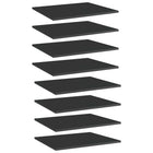 Wandschappen 8 st 60x50x1,5 cm bewerkt hout hoogglans zwart