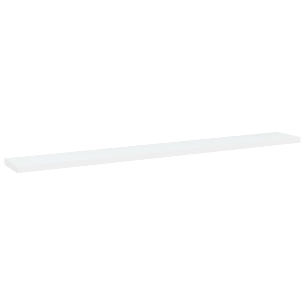 Wandschappen 4 st 80x10x1,5 cm spaanplaat wit
