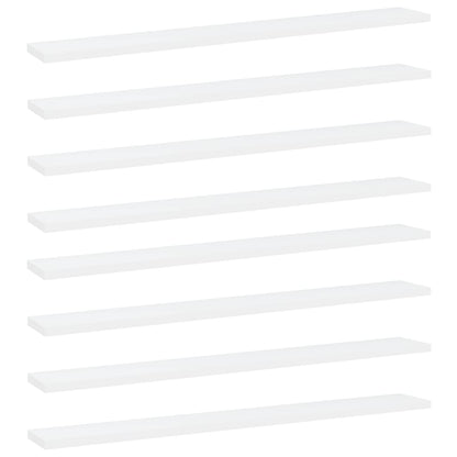Wandschappen 8 st 80x10x1,5 cm spaanplaat wit