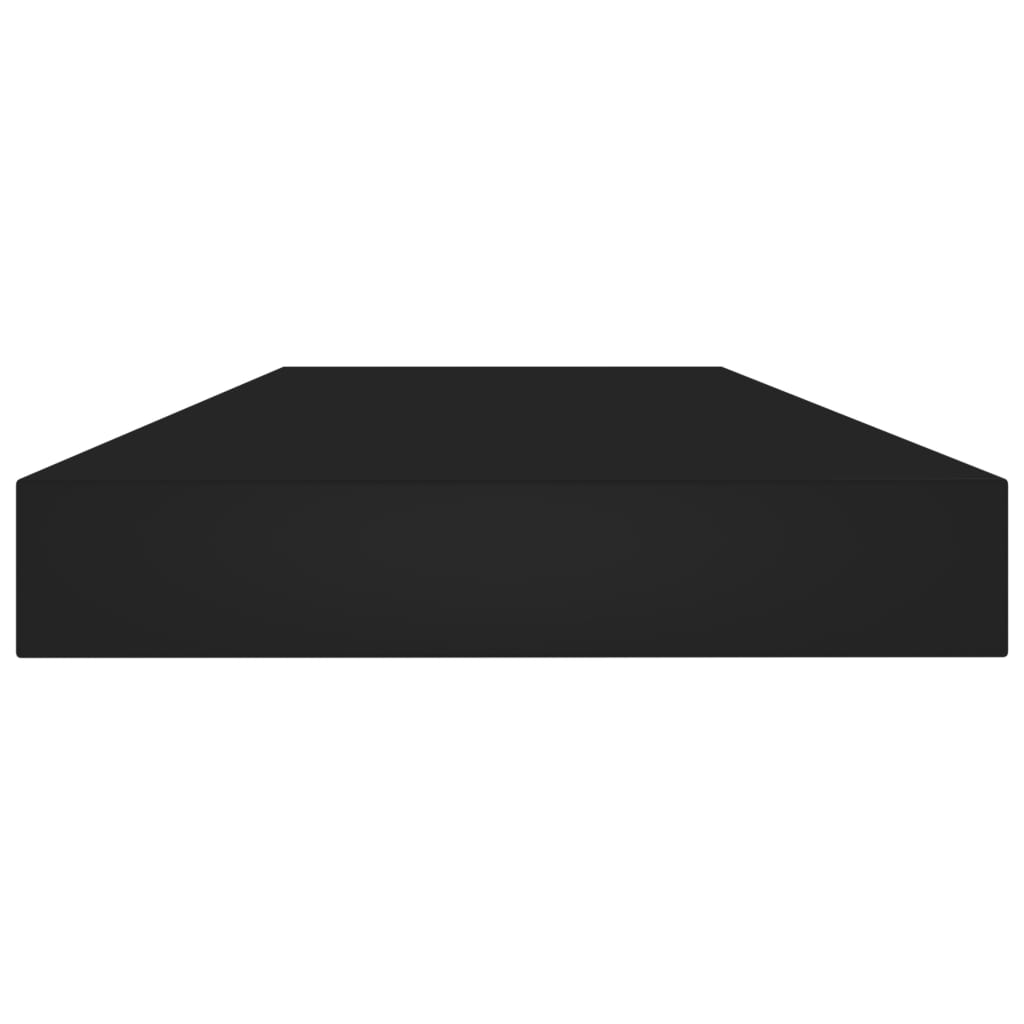 Wandschappen 4 st 80x10x1,5 cm spaanplaat zwart