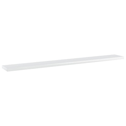 Wandschappen 4 st 80x10x1,5 cm spaanplaat hoogglans wit