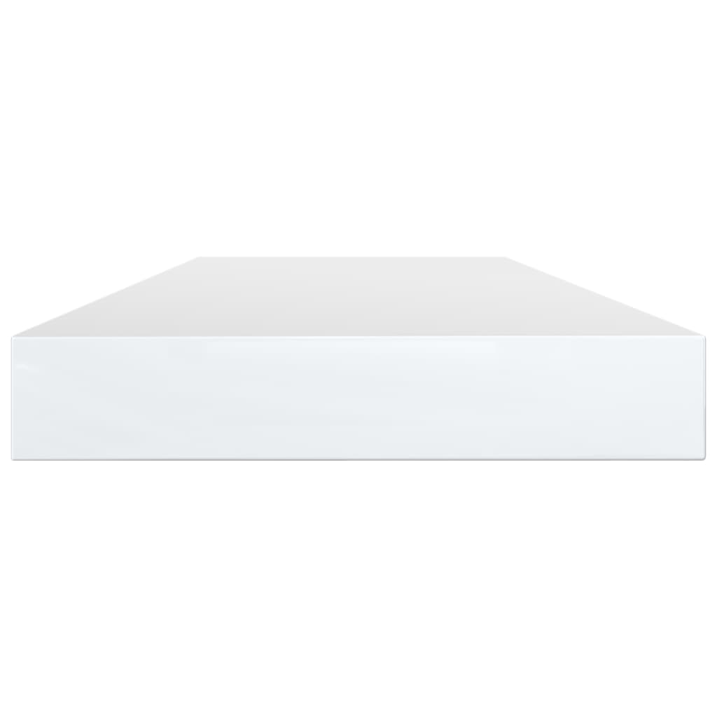 Wandschappen 4 st 80x10x1,5 cm spaanplaat hoogglans wit