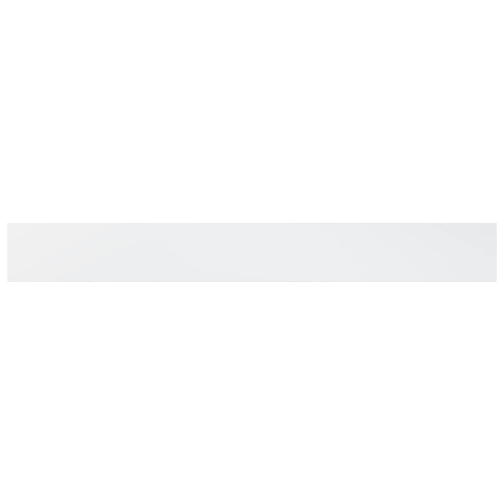 Wandschappen 4 st 80x10x1,5 cm spaanplaat hoogglans wit