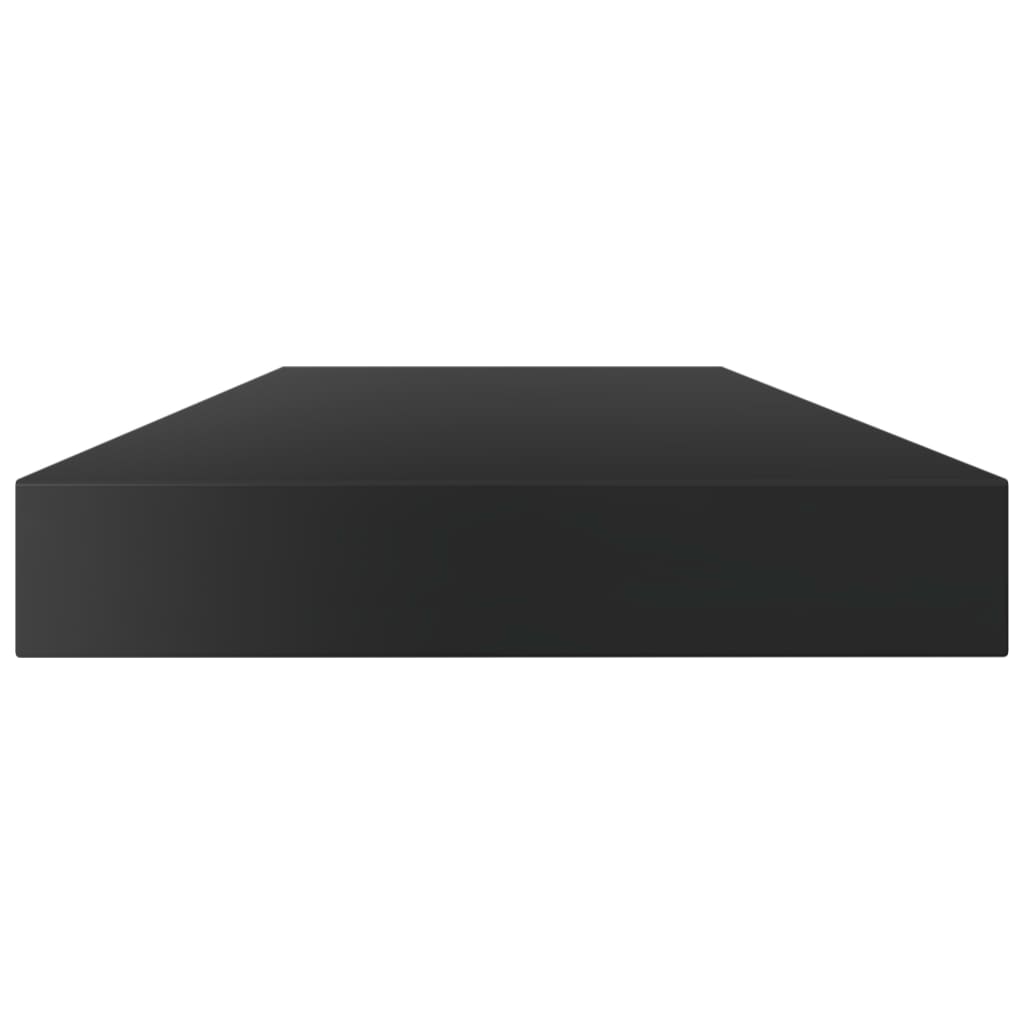 Wandschappen 4 st 80x10x1,5 cm spaanplaat hoogglans zwart