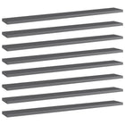 Wandschappen 8 st 80x10x1,5 cm spaanplaat grijs