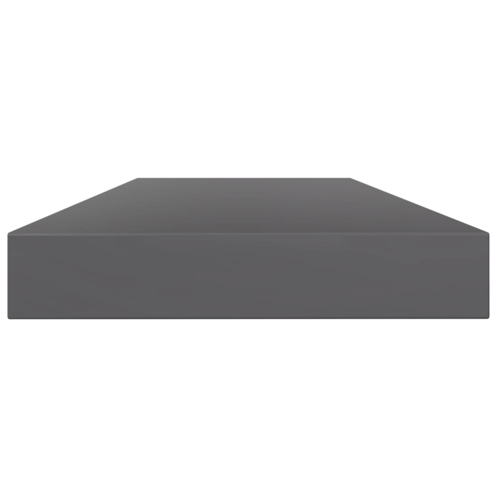 Wandschappen 8 st 80x10x1,5 cm spaanplaat hoogglans grijs