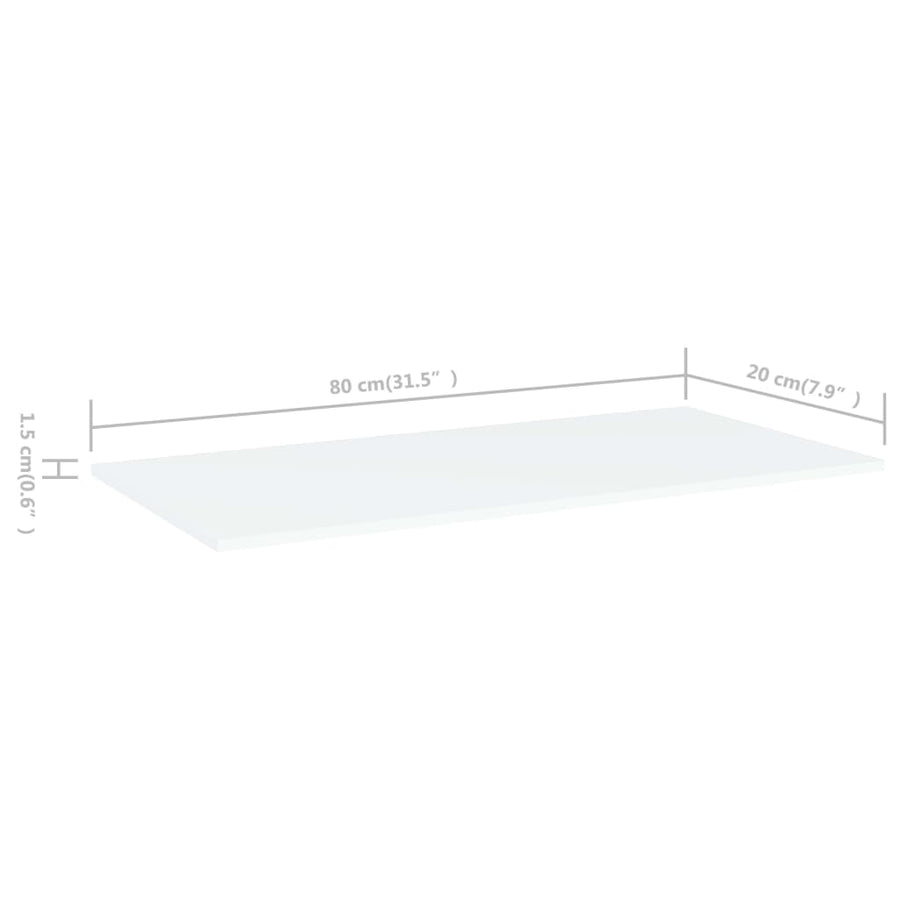 Wandschappen 80X20X1,5 Cm Bewerkt Hout Wit 4 80 x 20 x 1.5 cm