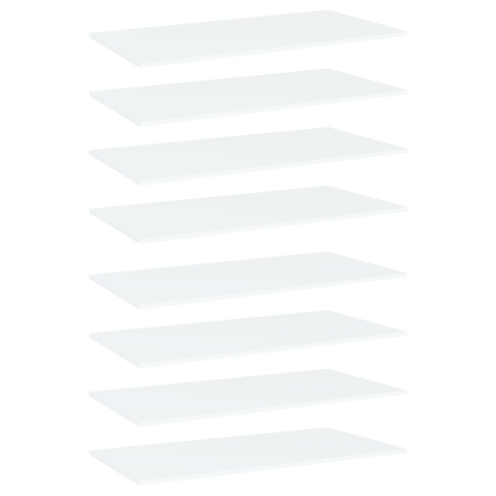 Wandschappen 8 st 80x20x1,5 cm spaanplaat wit