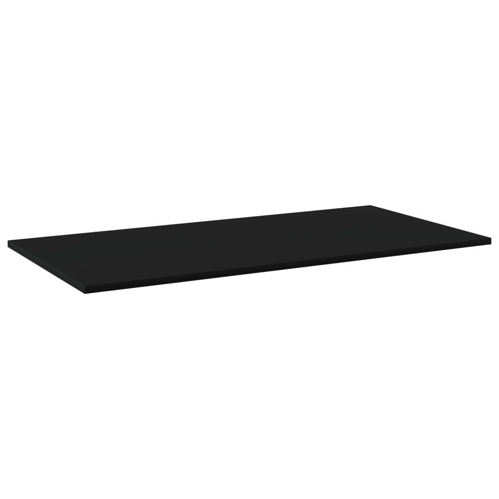 Wandschappen 4 st 80x20x1,5 cm spaanplaat zwart