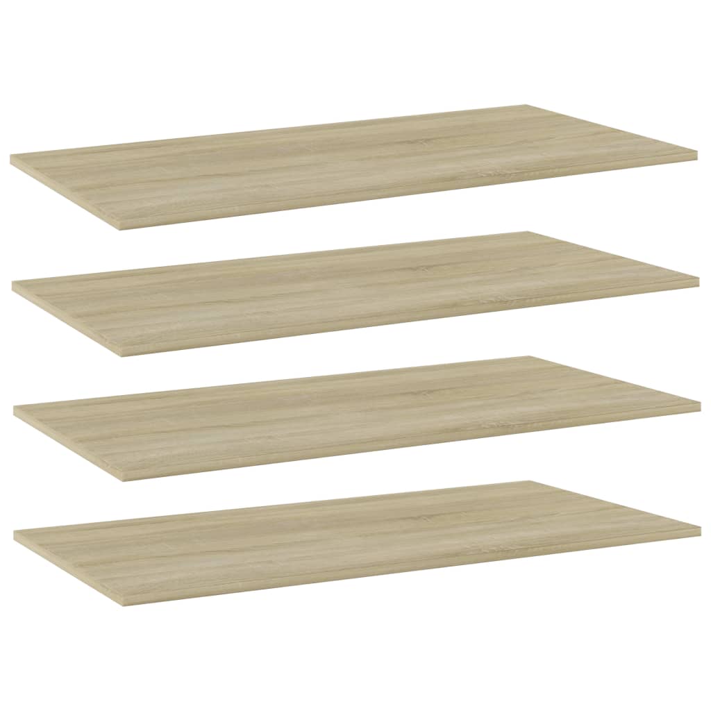 Wandschappen 80X20X1,5 Cm Spaanplaat Kleurig Sonoma Eiken 4 80 x 20 x 1.5 cm