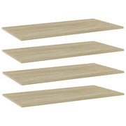 Wandschappen 4 st 80x20x1,5 cm spaanplaat eikenkleurig