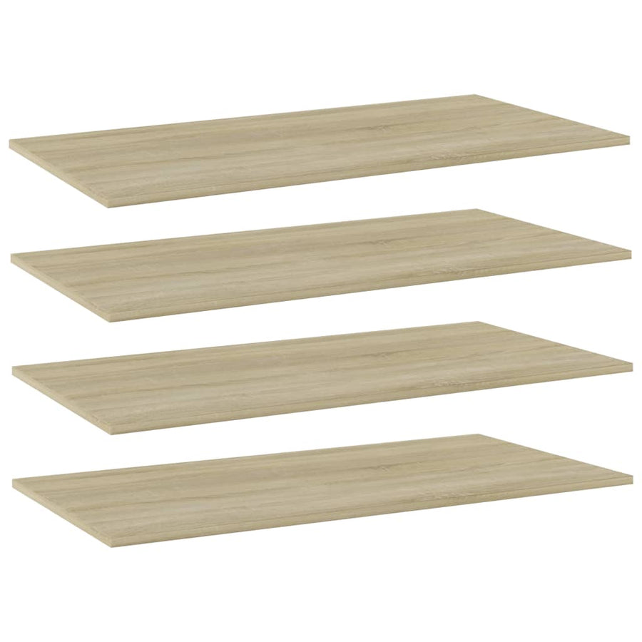 Wandschappen 80X20X1,5 Cm Spaanplaat Kleurig Sonoma Eiken 4 80 x 20 x 1.5 cm