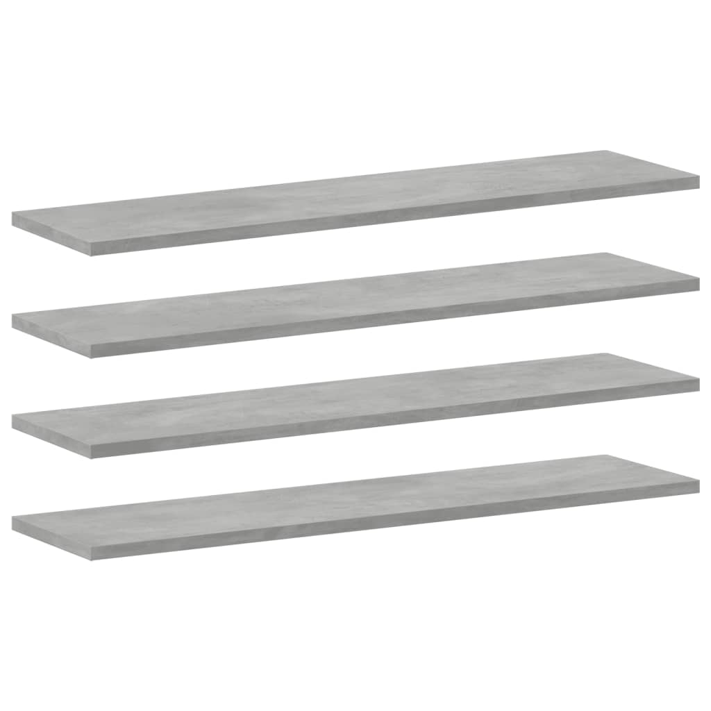 Wandschappen 80X20X1,5 Cm Bewerkt Hout Betongrijs 4 80 x 20 x 1.5 cm