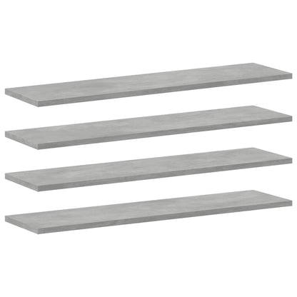 Wandschappen 80X20X1,5 Cm Bewerkt Hout Betongrijs 4 80 x 20 x 1.5 cm