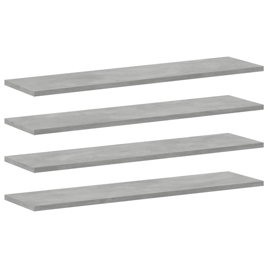 Wandschappen 80X20X1,5 Cm Bewerkt Hout Betongrijs 4 80 x 20 x 1.5 cm