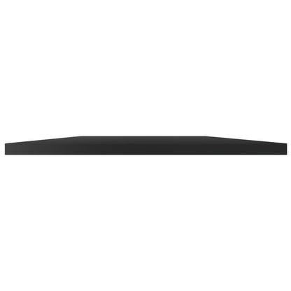 Wandschappen 4 st 80x20x1,5 cm spaanplaat hoogglans zwart