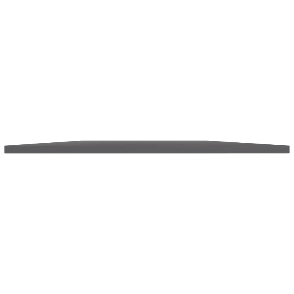 Wandschappen 4 st 80x20x1,5 cm spaanplaat hoogglans grijs