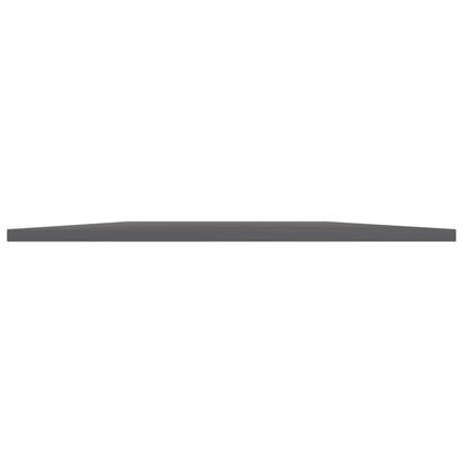 Wandschappen 4 st 80x20x1,5 cm spaanplaat hoogglans grijs