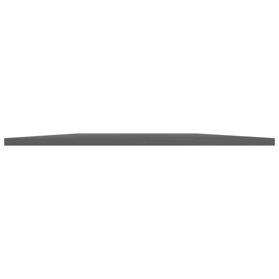 Wandschappen 4 st 80x20x1,5 cm spaanplaat hoogglans grijs