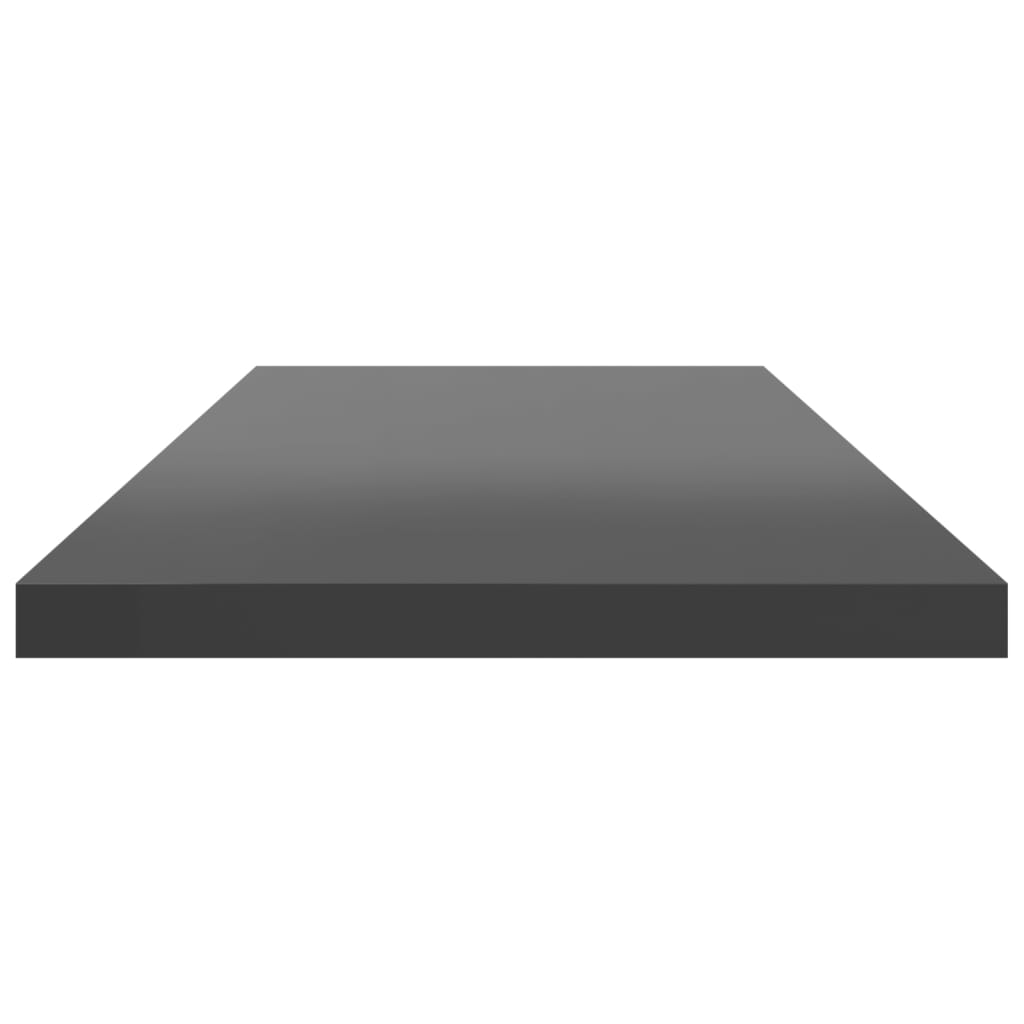 Wandschappen 8 st 80x20x1,5 cm spaanplaat hoogglans grijs