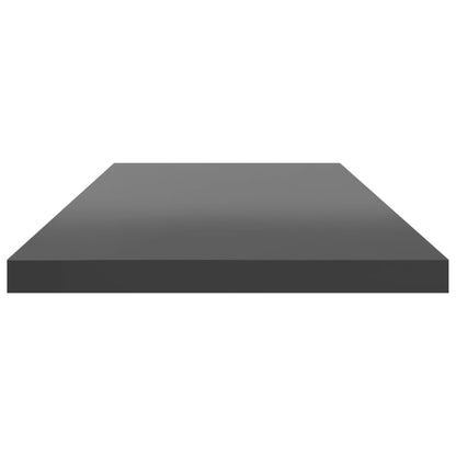 Wandschappen 8 st 80x20x1,5 cm spaanplaat hoogglans grijs