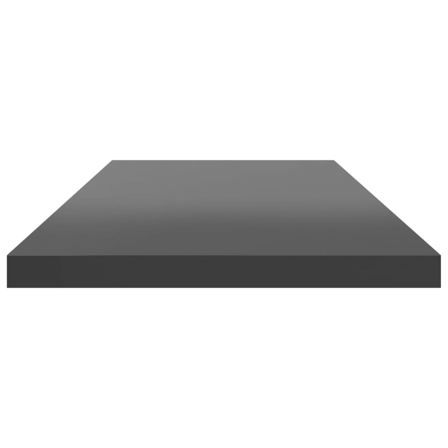 Wandschappen 8 st 80x20x1,5 cm spaanplaat hoogglans grijs