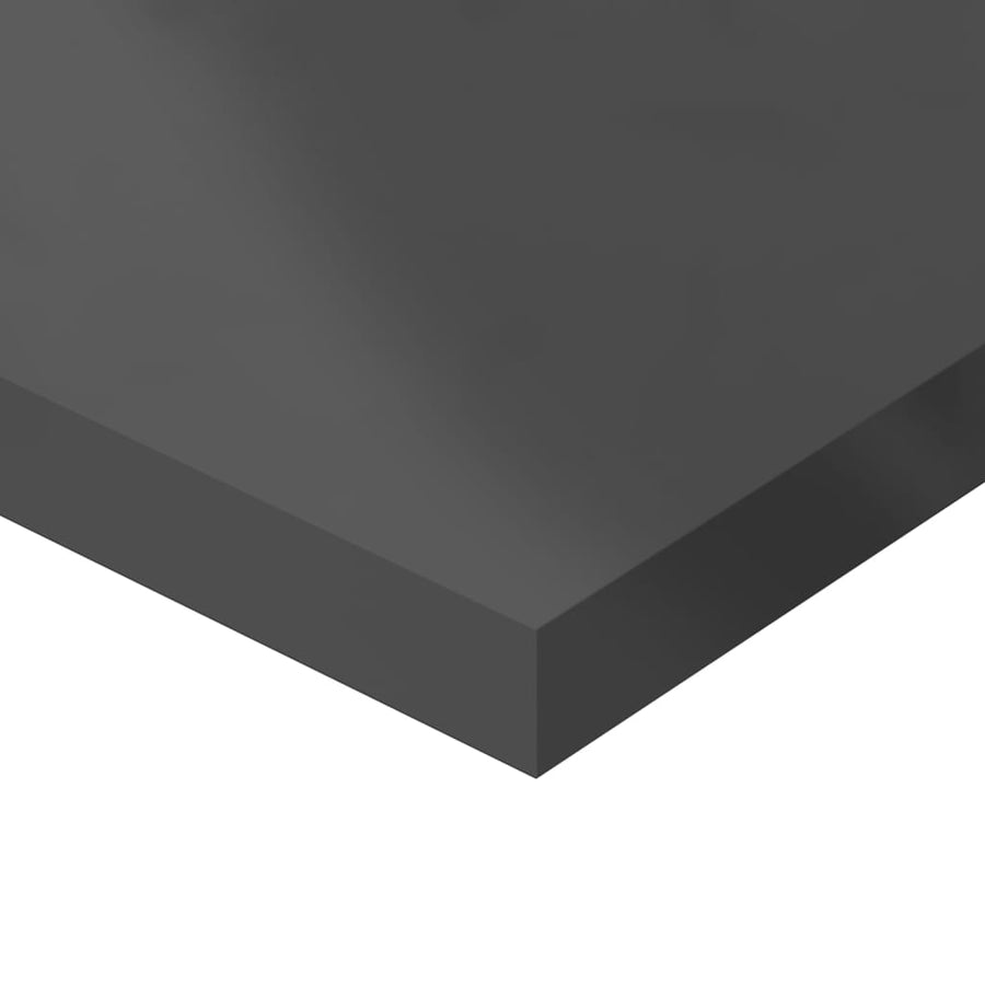 Wandschappen 8 st 80x20x1,5 cm spaanplaat hoogglans grijs