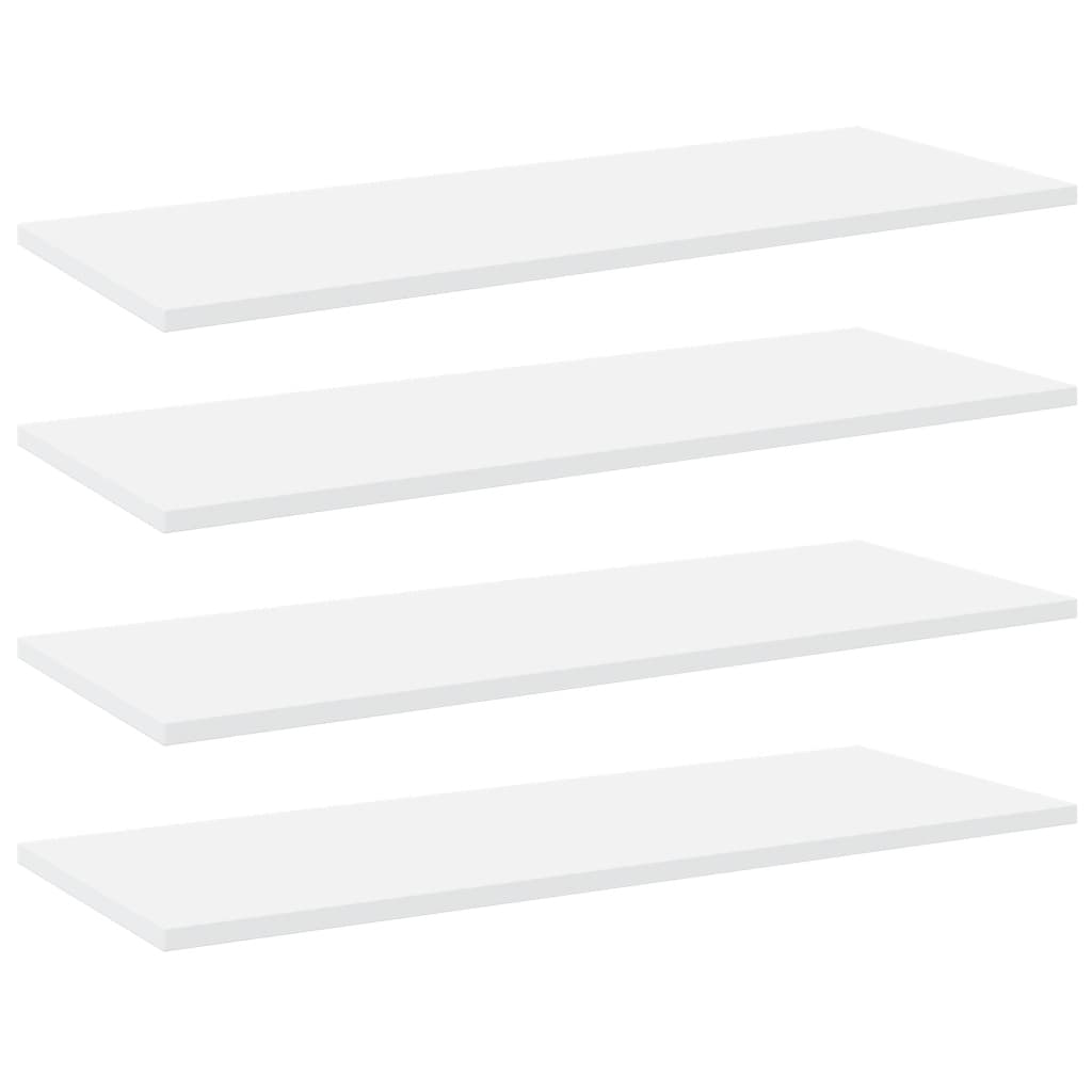 Wandschappen 4 st 80x30x1,5 cm spaanplaat wit