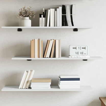 Wandschappen 4 st 80x30x1,5 cm spaanplaat wit