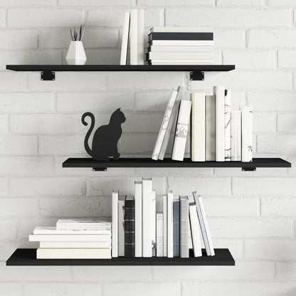 Wandschappen 80X30X1,5 Cm Spaanplaat Zwart 4
