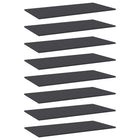Wandschappen 8 st 80x30x1,5 cm spaanplaat grijs
