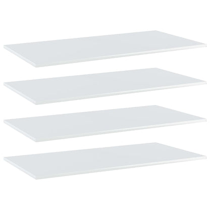 Wandschappen 4 st 80x30x1,5 cm bewerkt hout hoogglans wit