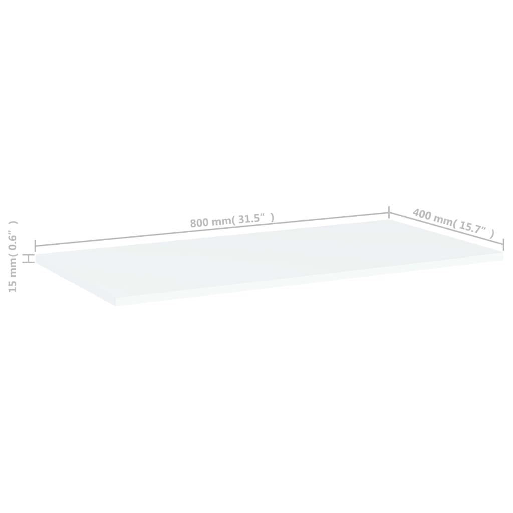 Wandschappen 80X40X1,5 Cm Bewerkt Hout Wit 80 x 40 x 1.5 cm