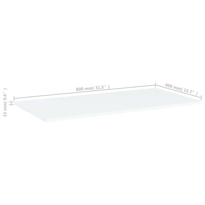 Wandschappen 80X40X1,5 Cm Bewerkt Hout Wit 80 x 40 x 1.5 cm