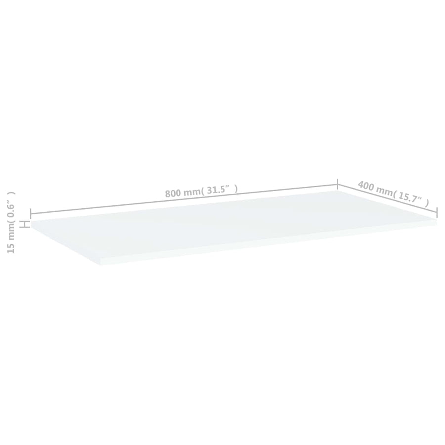 Wandschappen 80X40X1,5 Cm Bewerkt Hout Wit 80 x 40 x 1.5 cm