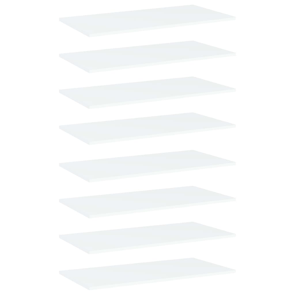 Wandschappen 8 st 80x40x1,5 cm spaanplaat wit