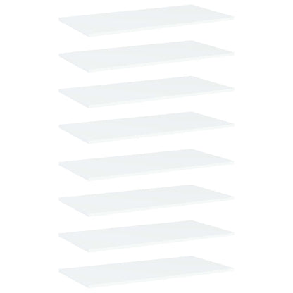 Wandschappen 8 st 80x40x1,5 cm spaanplaat wit