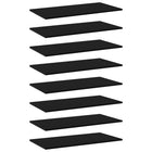 Wall Shelves 80x40x1.5 cm Chipboard Black 8
