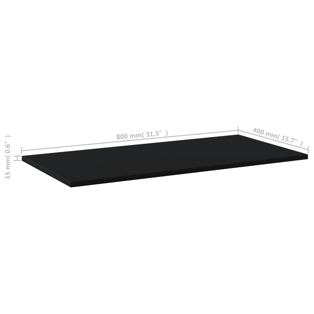 Wandschappen 80X40X1,5 Cm Spaanplaat Zwart 8