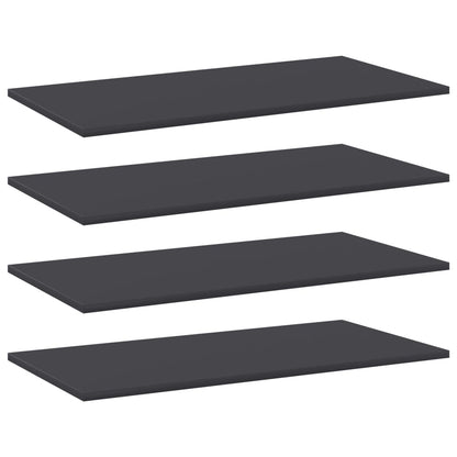 Wandschappen 4 st 80x40x1,5 cm spaanplaat grijs