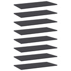 Wall Shelves 80x40x1.5 cm Particle Board Grey 8