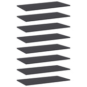 Wandschappen 80x40x1.5 cm spaanplaat grijs set 8