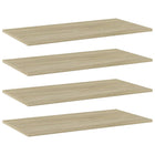Wandschappen 4 st 80x40x1,5 cm spaanplaat sonoma eiken
